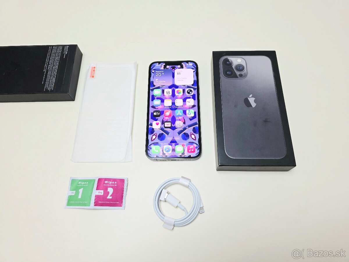 APPLE IPHONE 13 PRO MAX 128GB,GRAPHITE ,BATERKA 100% - 6
