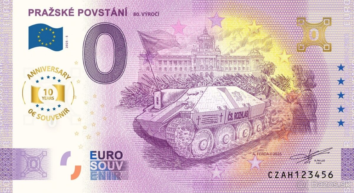 0 € / 0 euro souvenir bankovky - české - 6