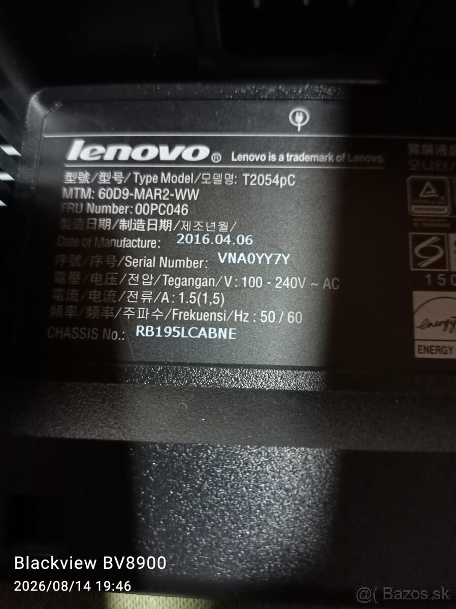 Monitor Lenovo ThinkVision T2054pC 19,5" - 6