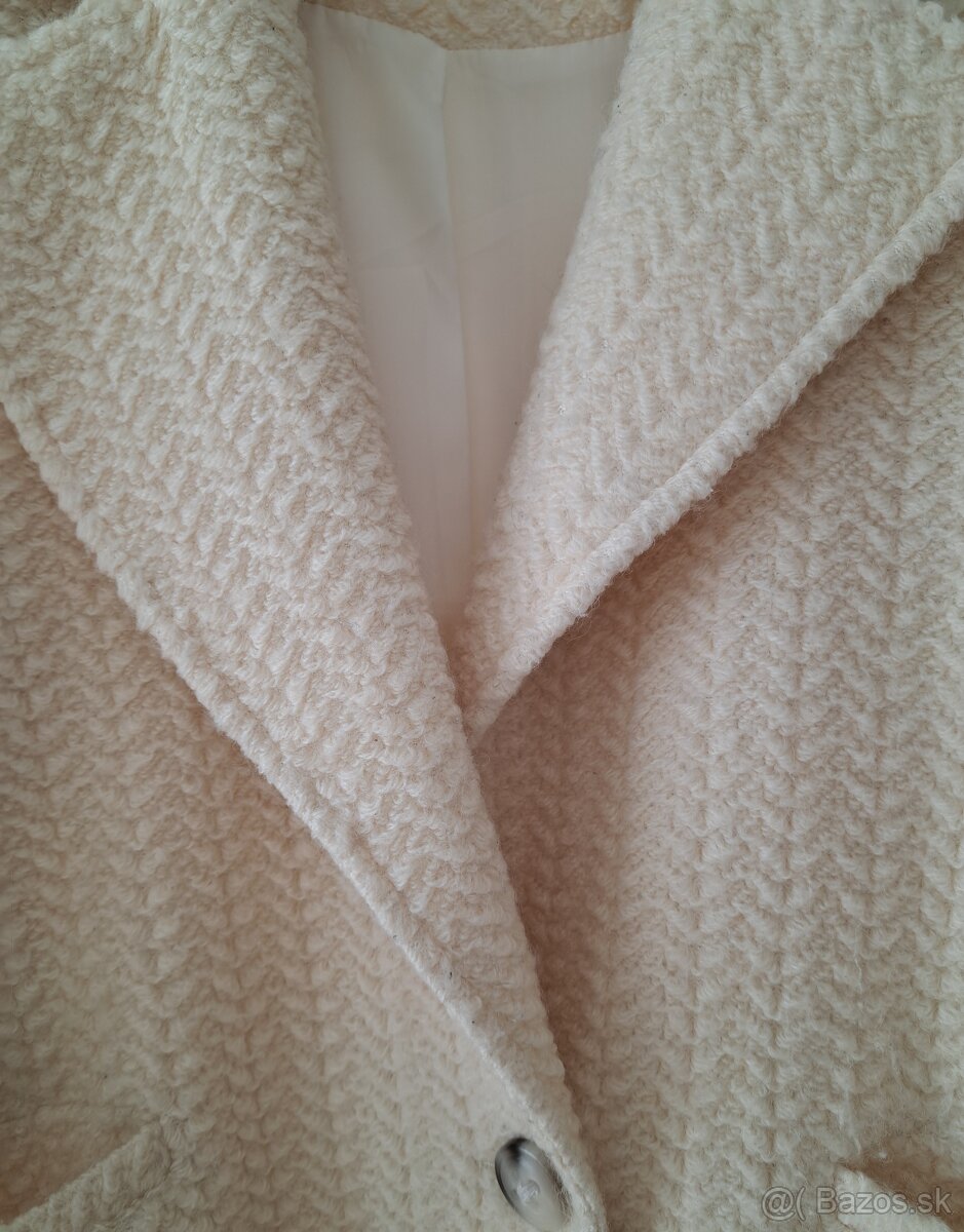 Kremovy kabatik 40 vlna Trucco - 6