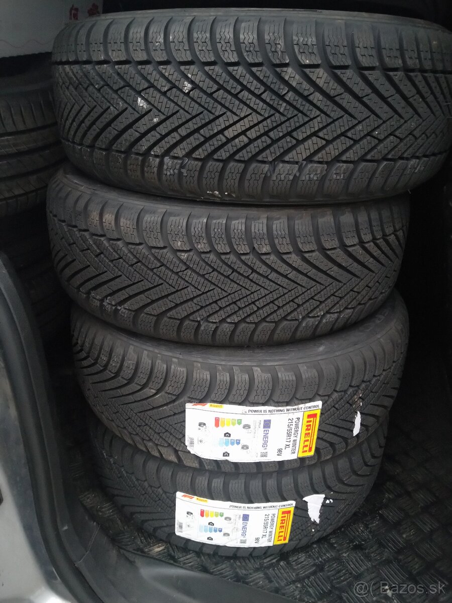 Alu 5 x 112 R 17 originál ŠKODA + 215/55 17 zimné PIRELLI. - 6