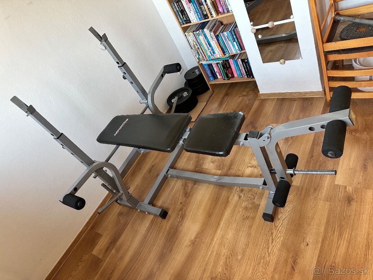 Bench press lavica inSPORTline spolu so závažiami a tyčami - 6