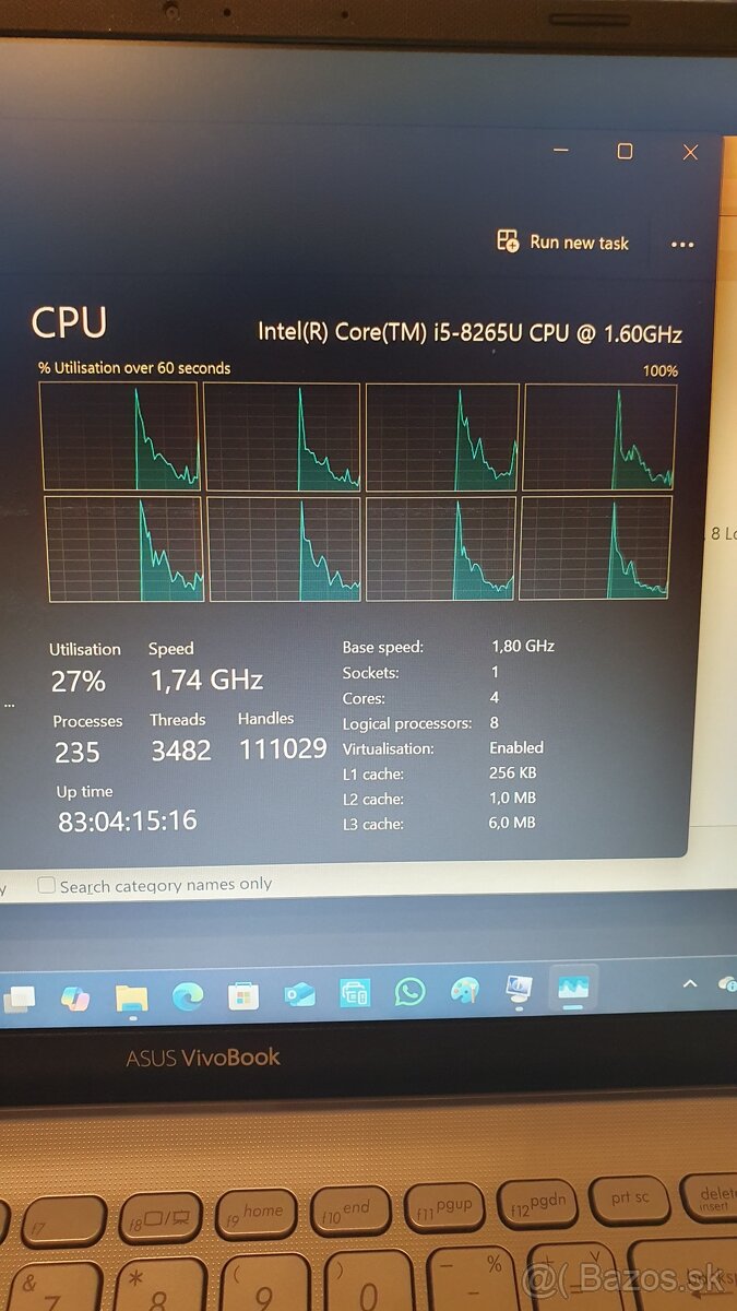 Asus vivobook 15 x512fa 12gb ram i5 - 6