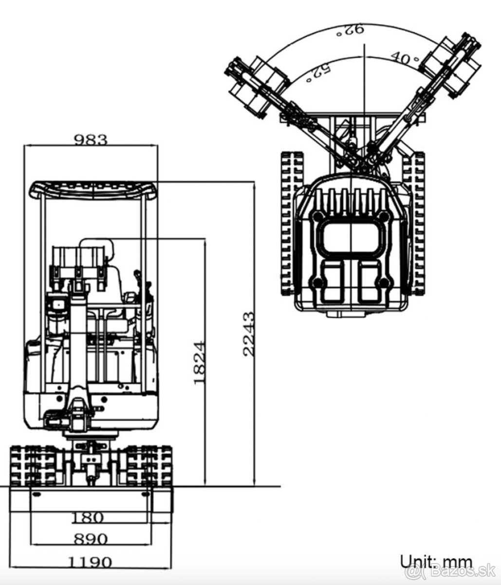 Minibagr RIPPA R15 ECO motor Kubota - 6