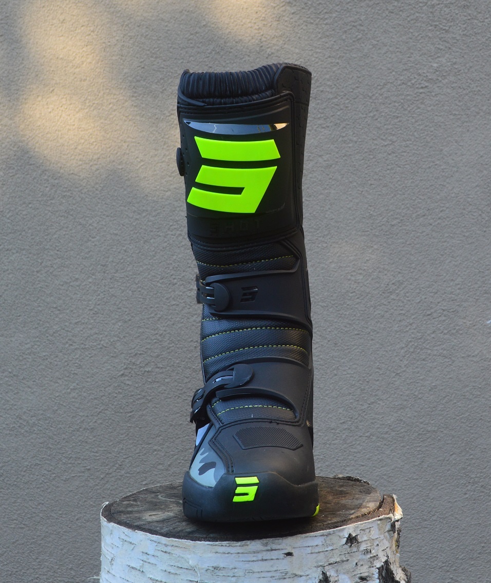 Topánky čižmy SHOT mx sivé camo žlté fluo - 6