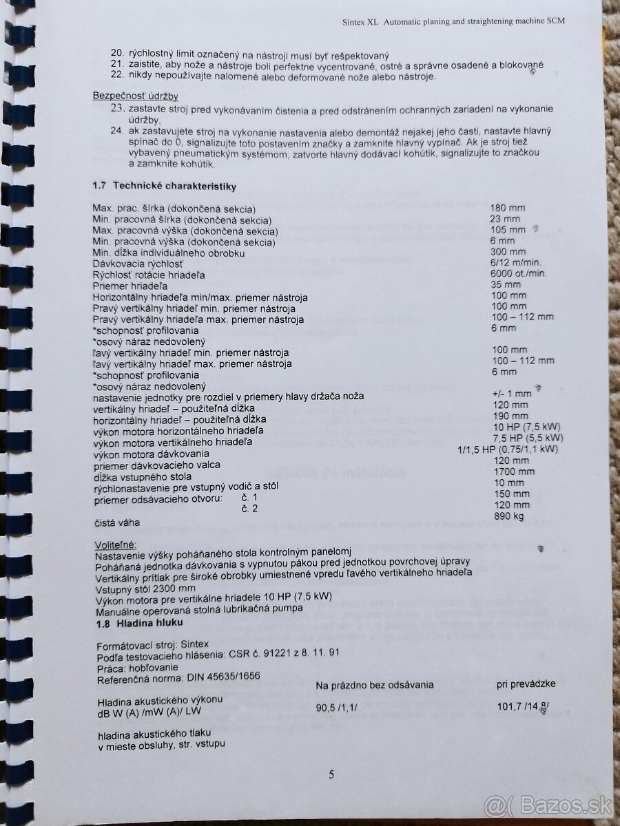 Štvorstranná hobľovačka SCM SINTEX XL - 6