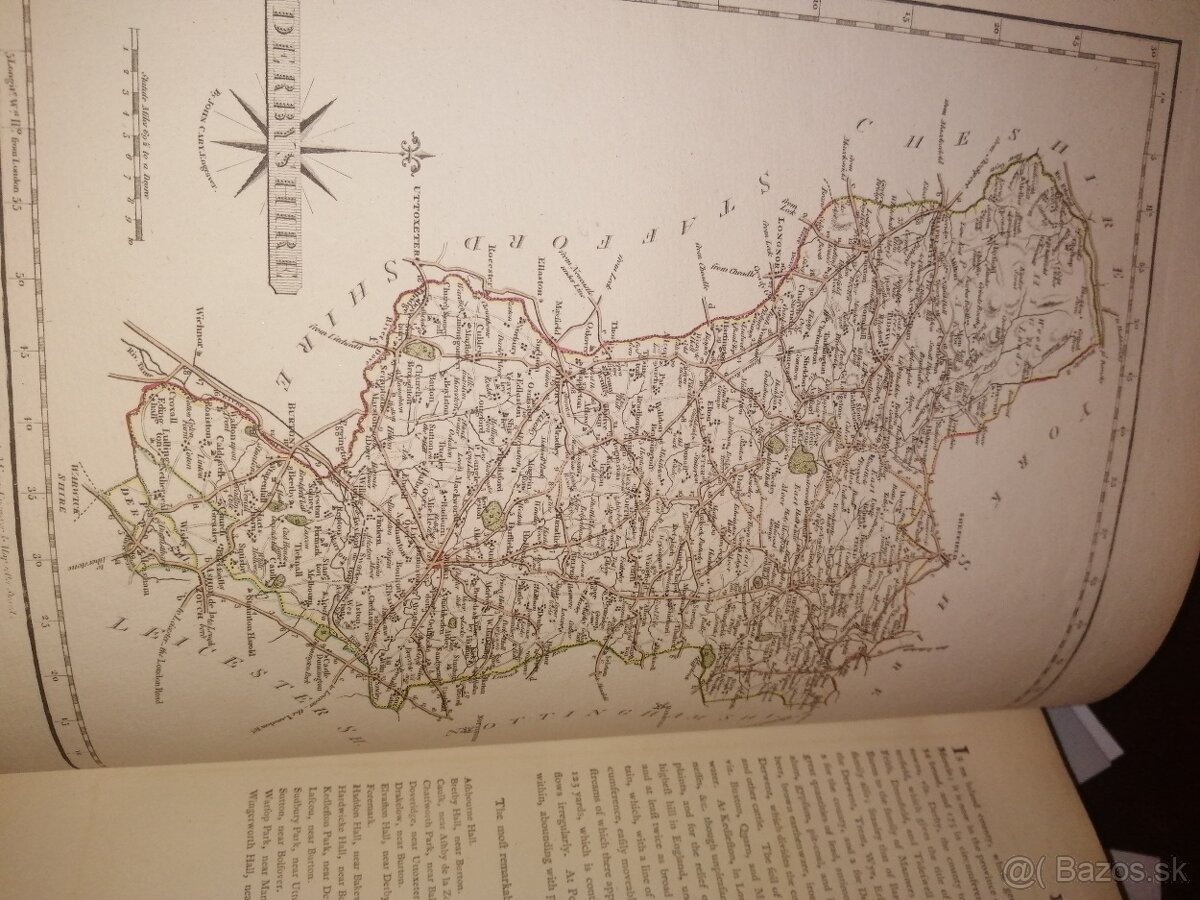 Veľký atlas Anglicko viac ako 50 máp 1793 - 6