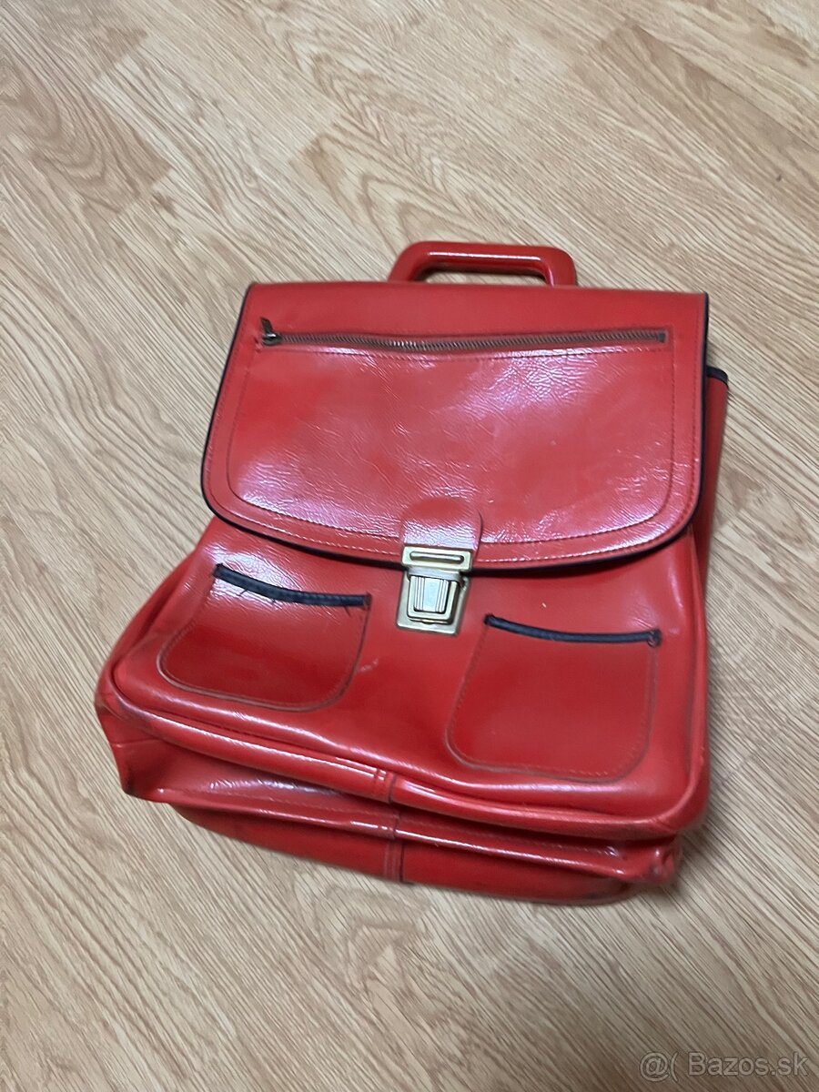 Retro červená taška - 6