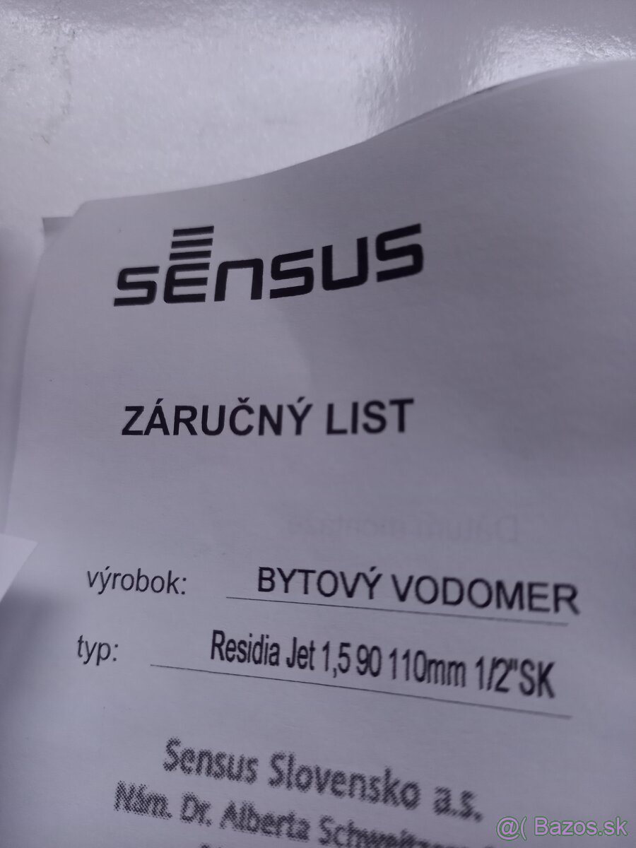 Vodomer bytovy 1/2"x3/4" - 6