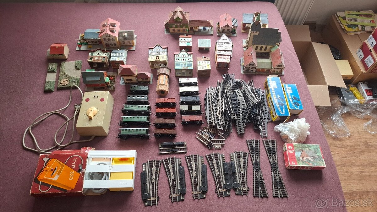 Modelová železnica h0 vláčiky, domčeky, koľajnice - 6