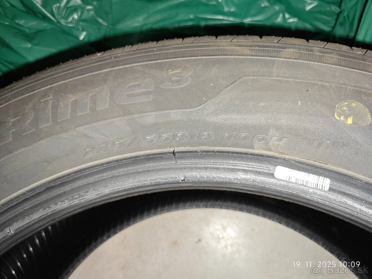 4x Hankook Ventus Prime 3 letné - 235/55/R18 - 6
