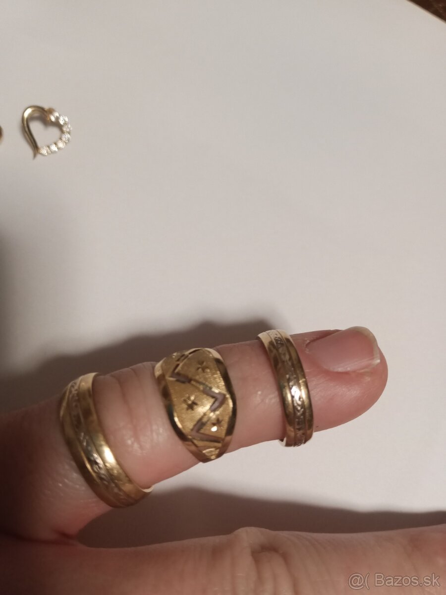 Prstene zlaté náušnice - 6