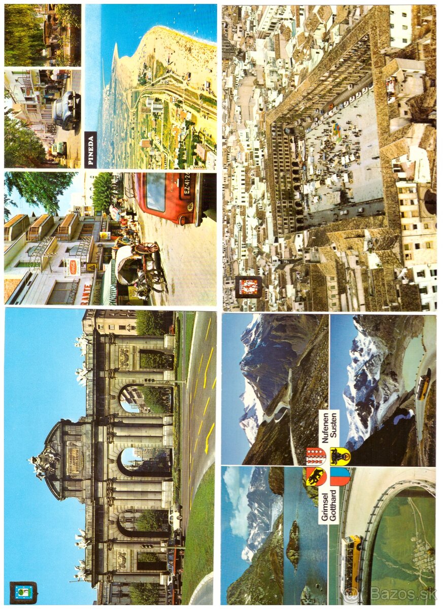 Pohľadnice mix svet farebne 1 - 6