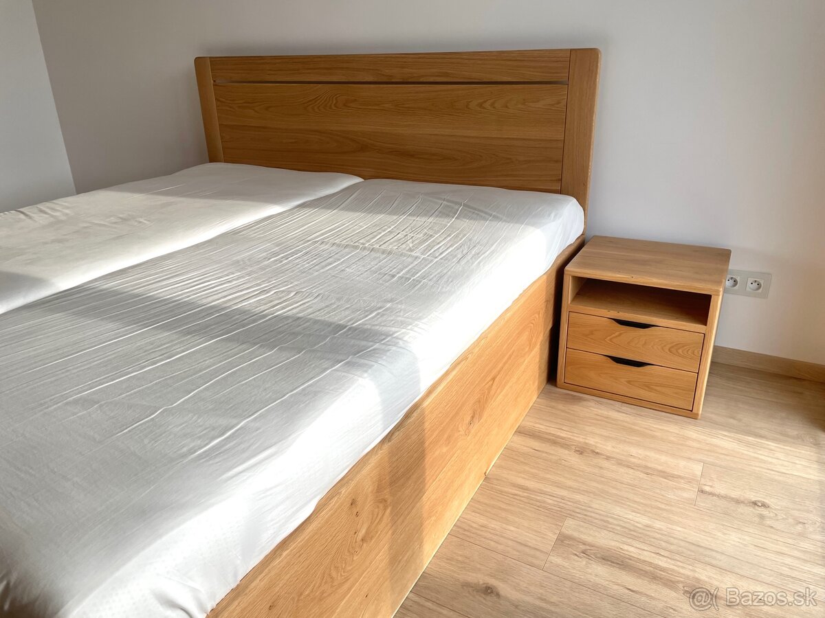 Manželská dubová posteľ 180×200 cm - 6