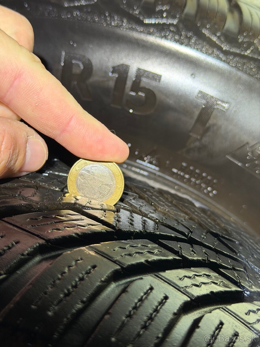 5x112 plechové disky a zimné gumy 195/65/15 continetal - 6