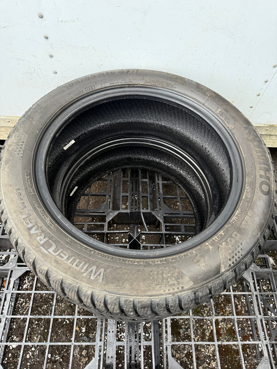PREDÁM 2 kusy zimné pneumatiky KUMHO 195/55 R16 87H - 6