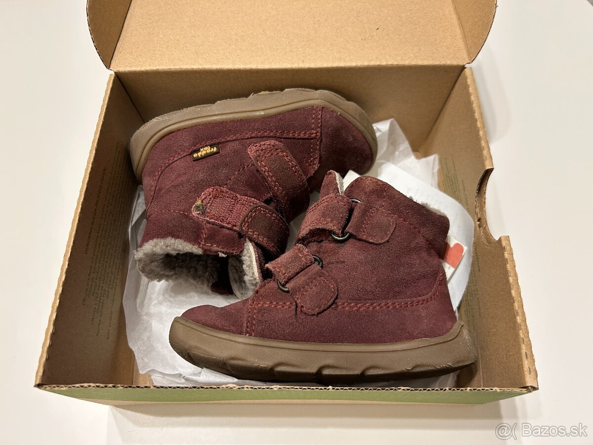 Zimné detské barefoot topánky Froddo, bordové zateplené, 22 - 6