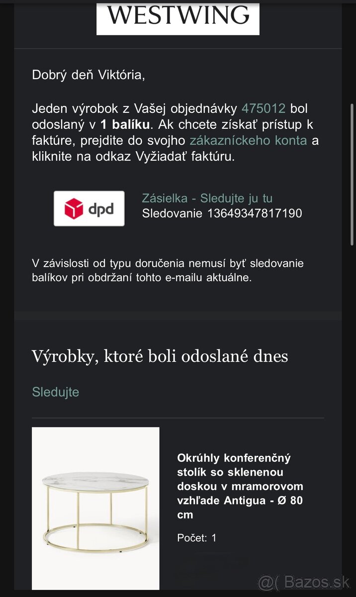 Stolík do obývačky Westwing - 6