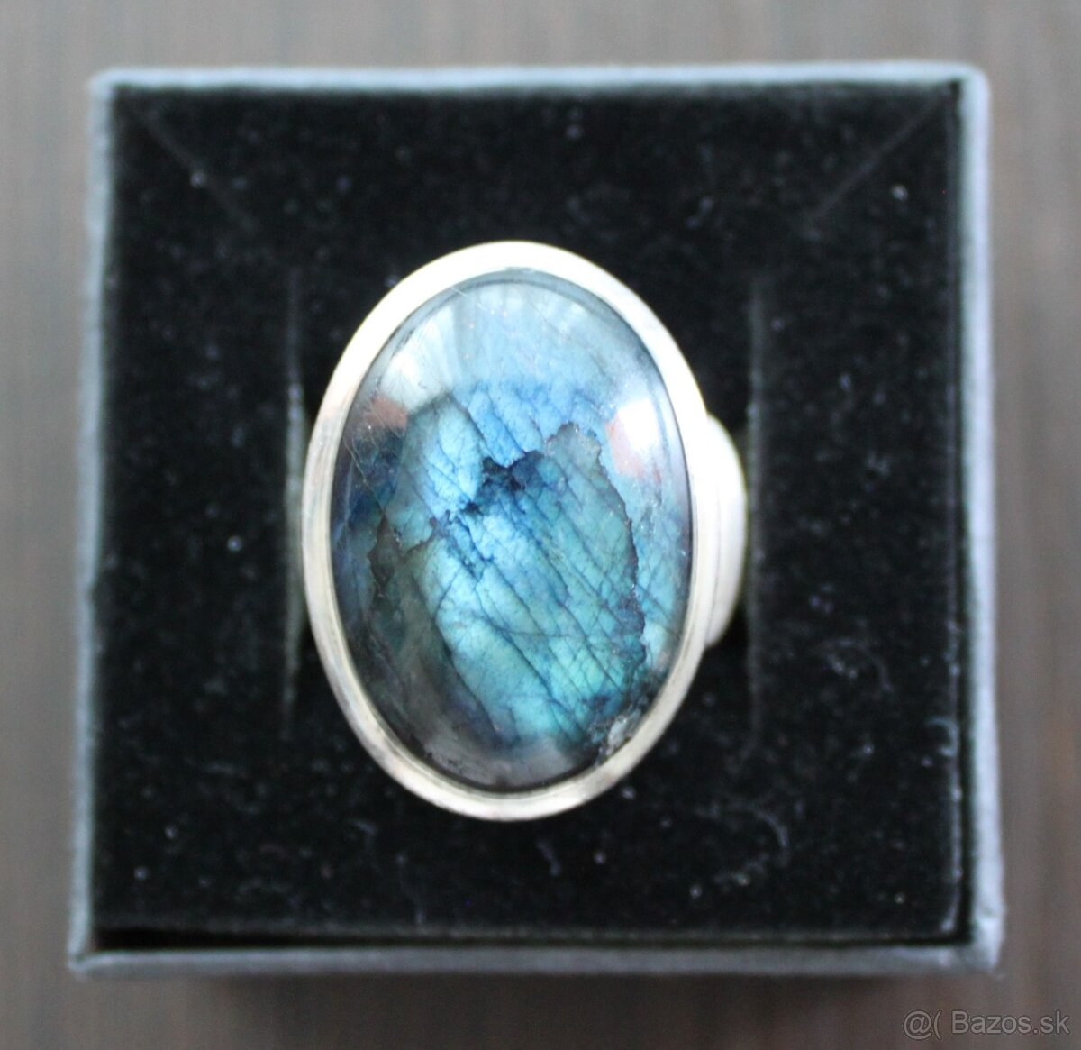 Masívny strieborný prsteň 925 s labradoritom - 6