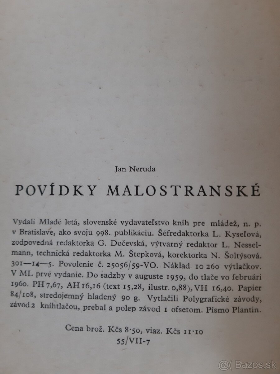 Povídky Malostranské Jan Neruda 1959 - 6