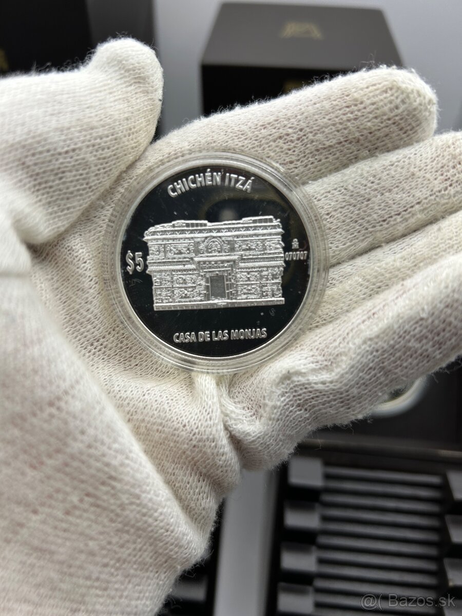 3x 1 oz. + 2 oz. + 5 oz. Investičné striebro Mexiko Chichen - 6