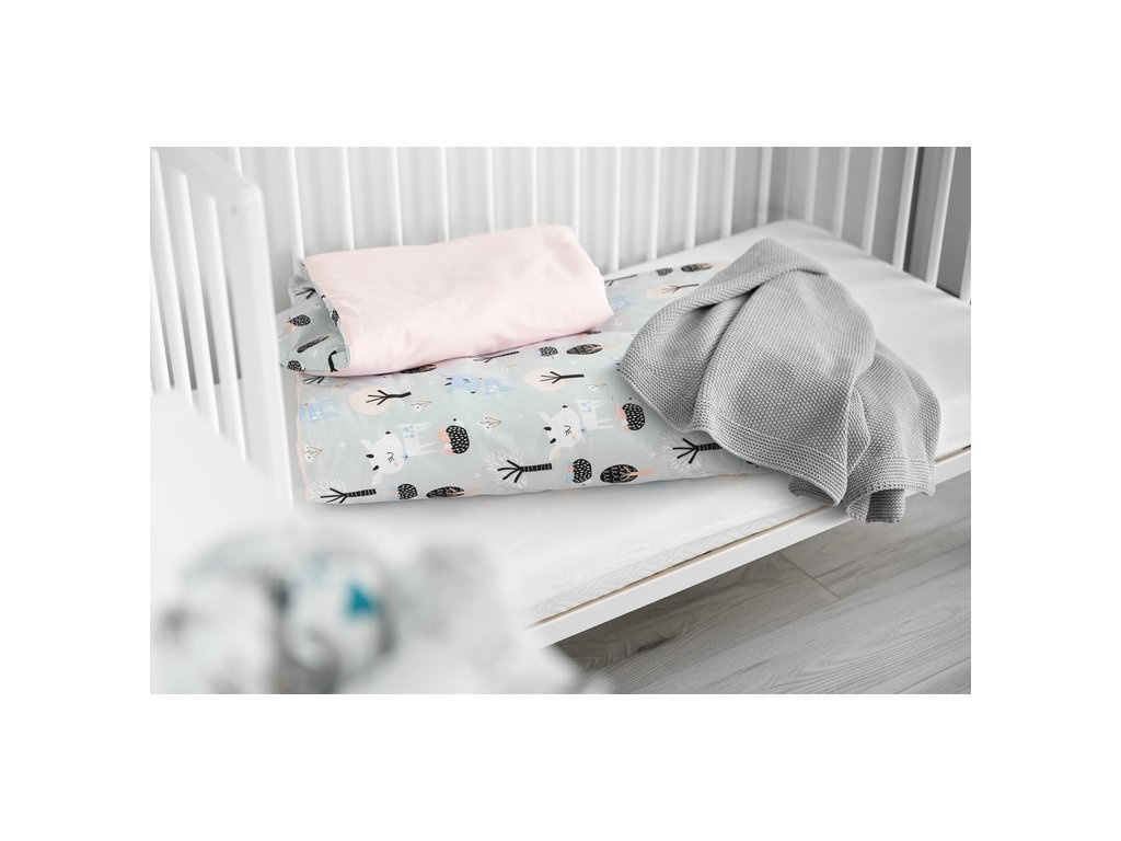 Obliečky do postieľky Jelene 100 x 135 cm Ružová/Modrá - 6