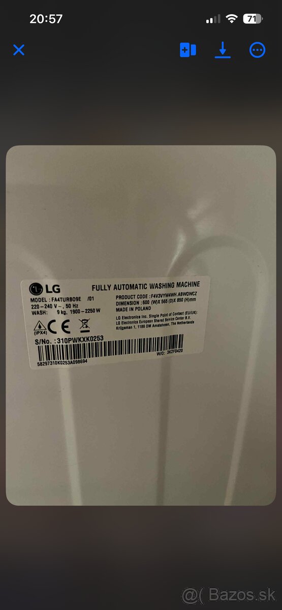 Práčka LG - 6