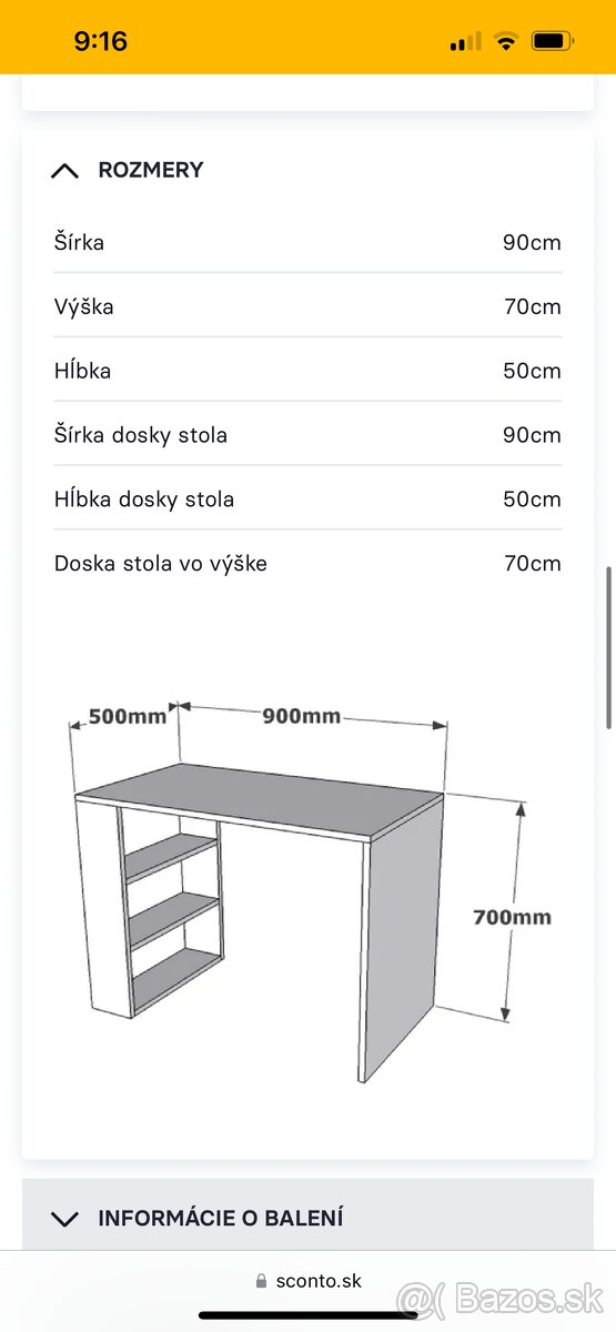 Písací stolík nový - 6