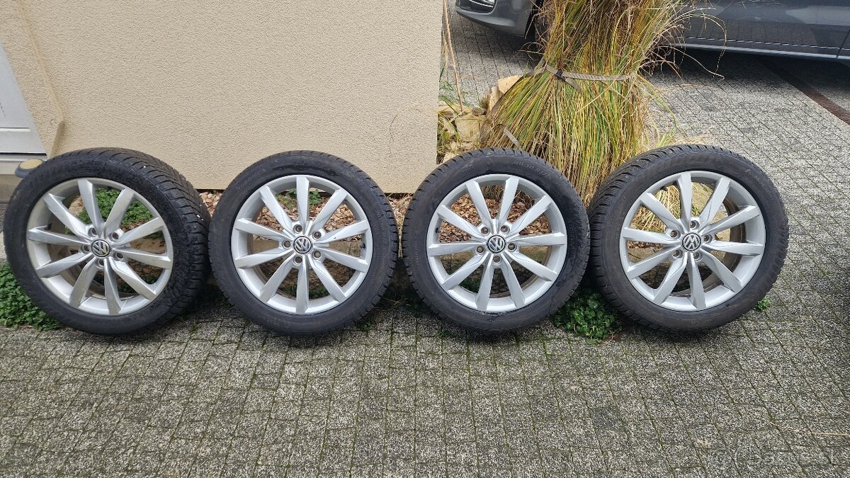 Zimná ALU VW sada 205/50 R17 , 5x112, VW Golf Vll - 6