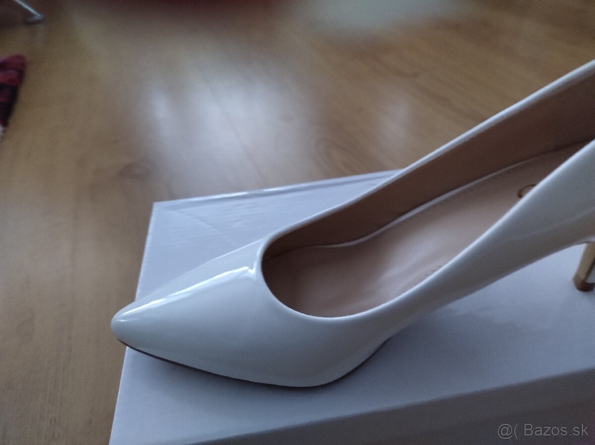 Predám biele lodičky ( svadobné) - 6