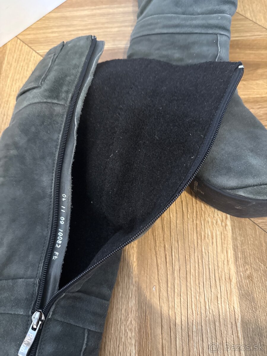 Čižmy z brúsenej kože - 6