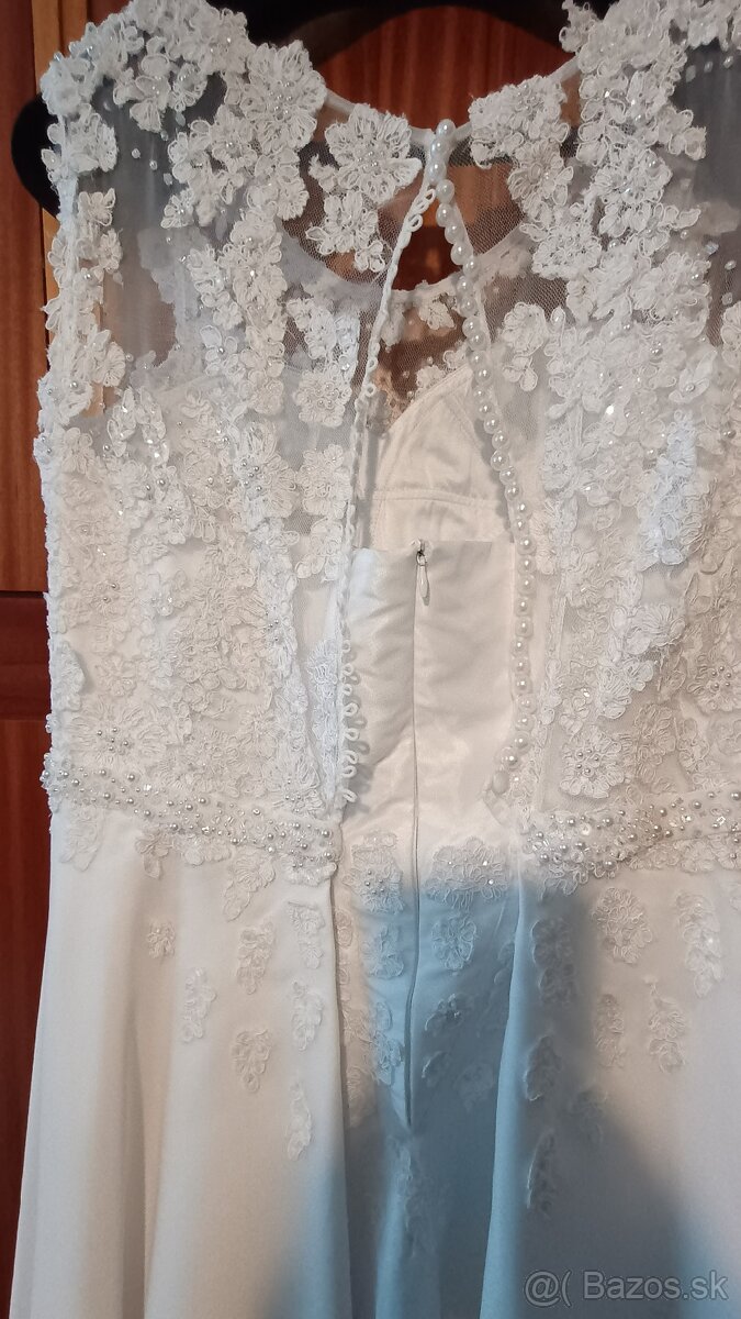 Predám svadobné šaty+doplnky - 6