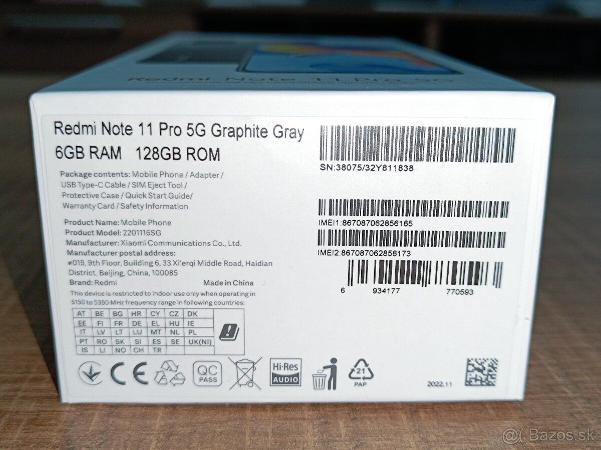 Xiaomi Redmi Note 11 Pro 5G - 6
