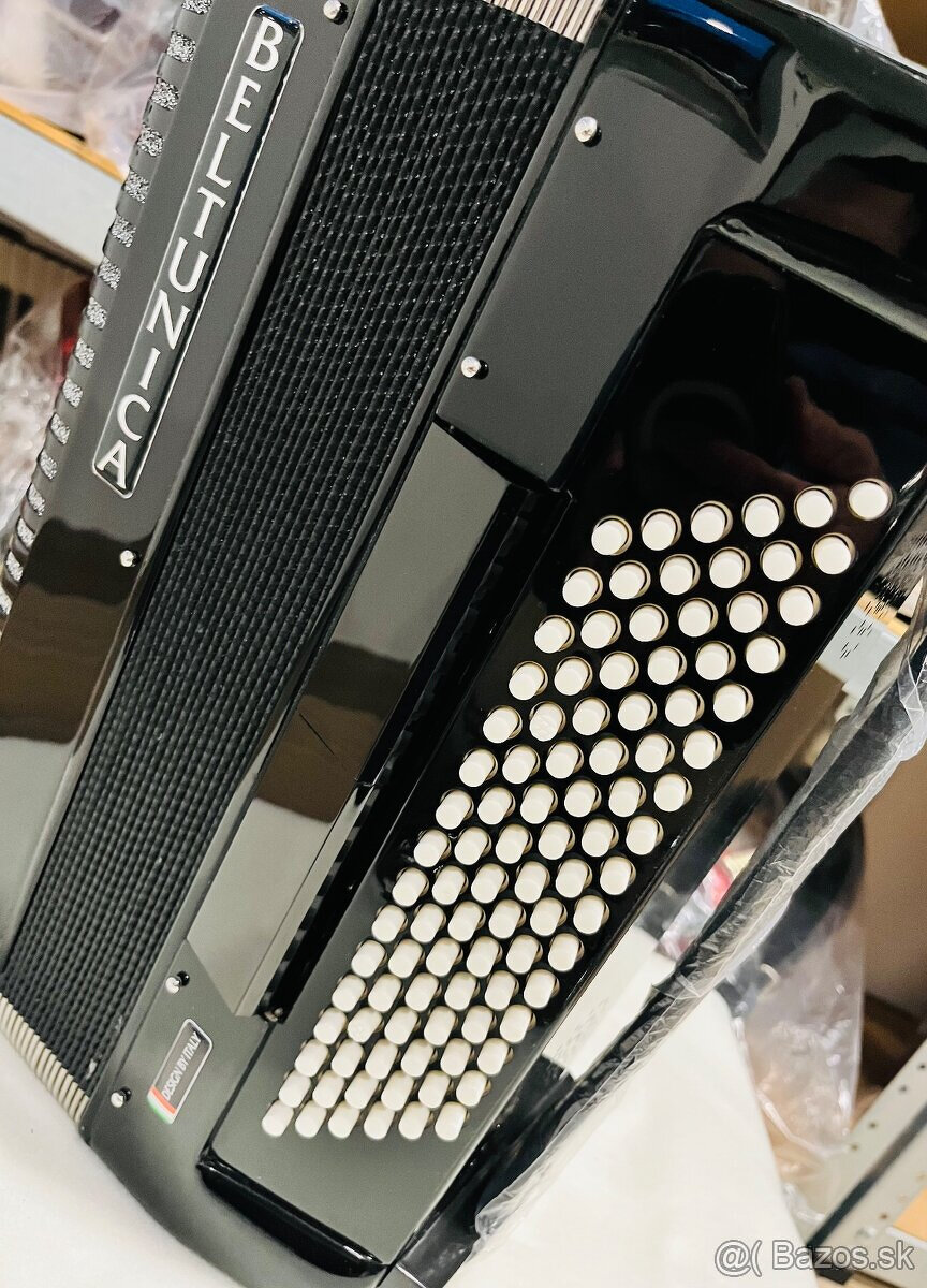 Nový akordeón Beltunica Vivaldi- DE LUXE 96 basový- krásny z - 6