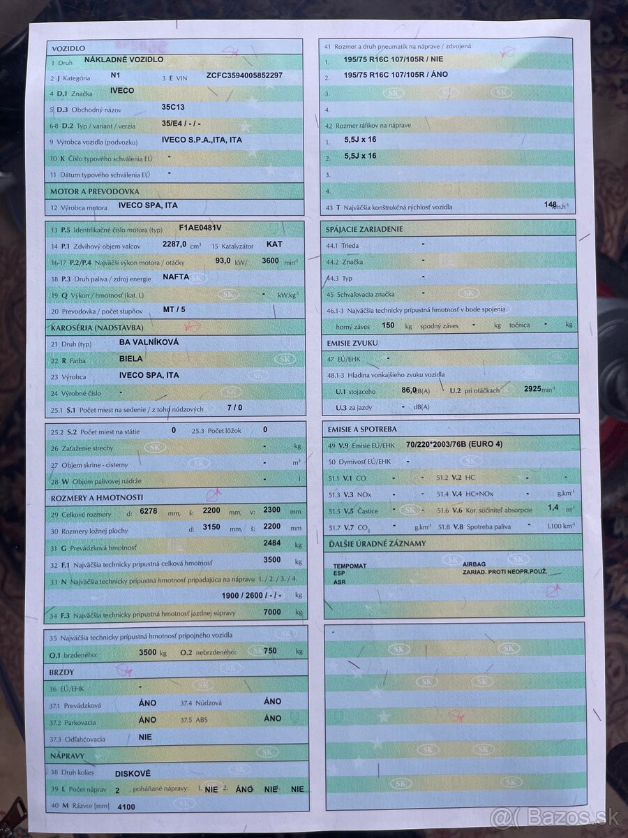 Iveco Daily 35C13V 13,2 valník - 6