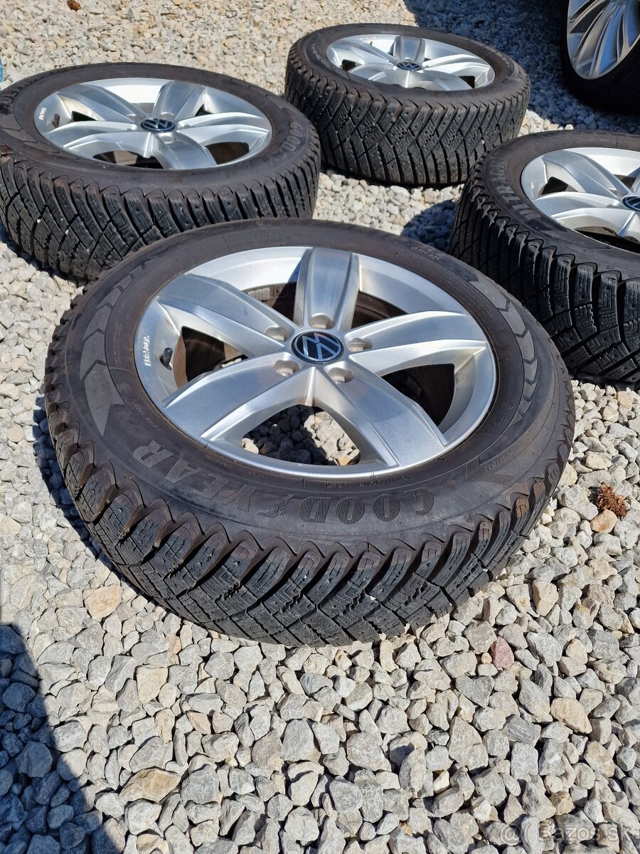 5x112 R16 orig. Volkswagen T-Roc + 205/60 R16 zimné sada - 6