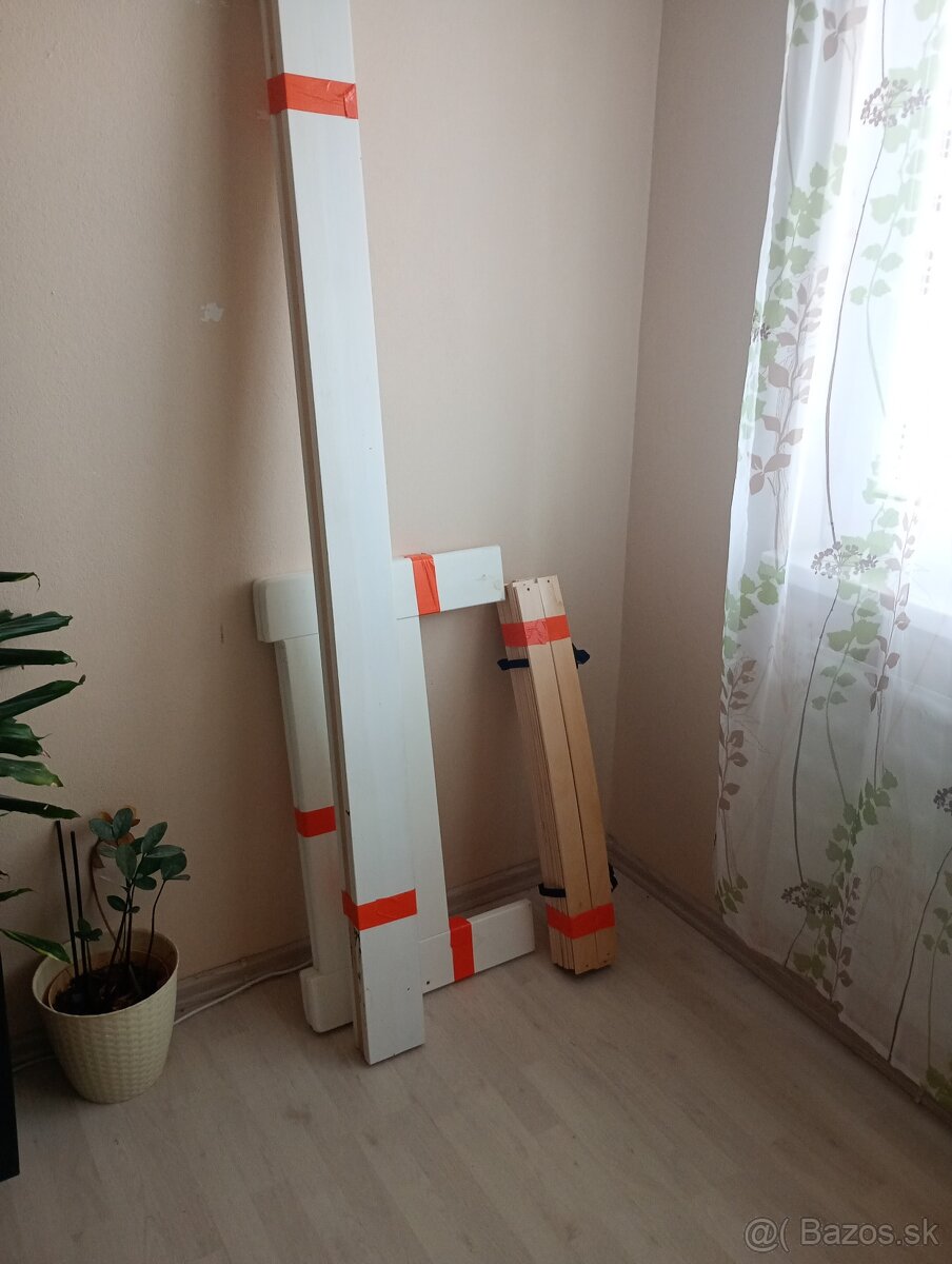 Posteľ drevená masív 2x postele s roštom - 6