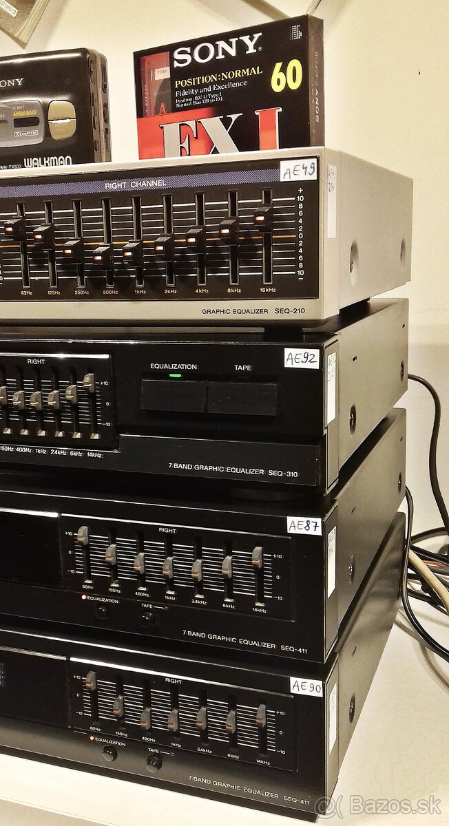 4x Equalizer SONY 2x9 pasmovy, 2x7 pasmovy, vyr. JAPAN = Eq3 - 6