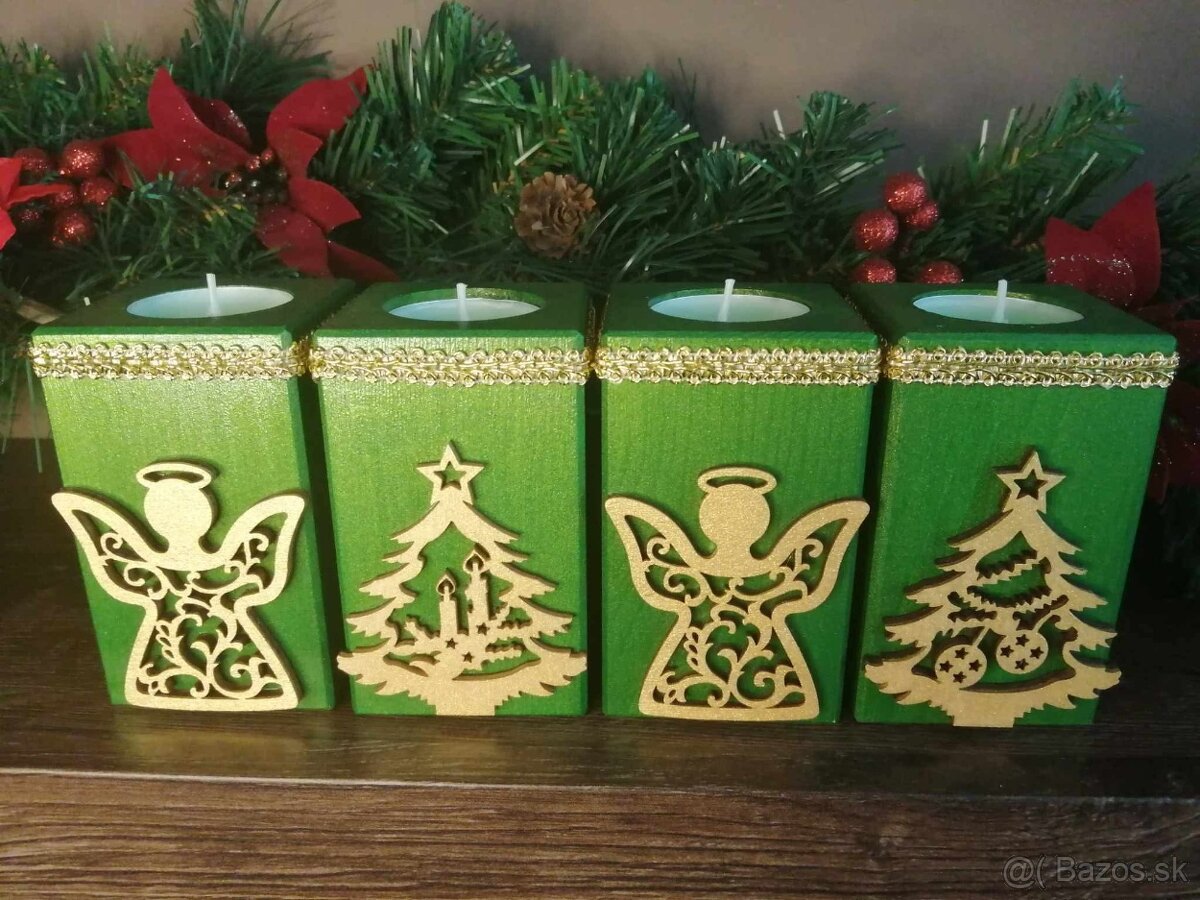 Drevený svietnik na čajovú sviečku - 6