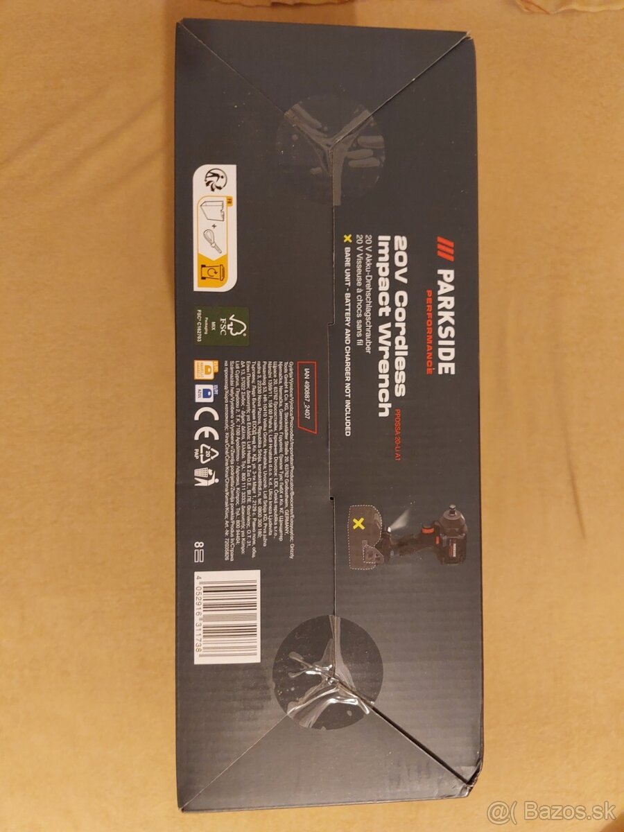 Parkside Performance AKU rázový uťahovák PPDSSA 20-Li A1 - 6