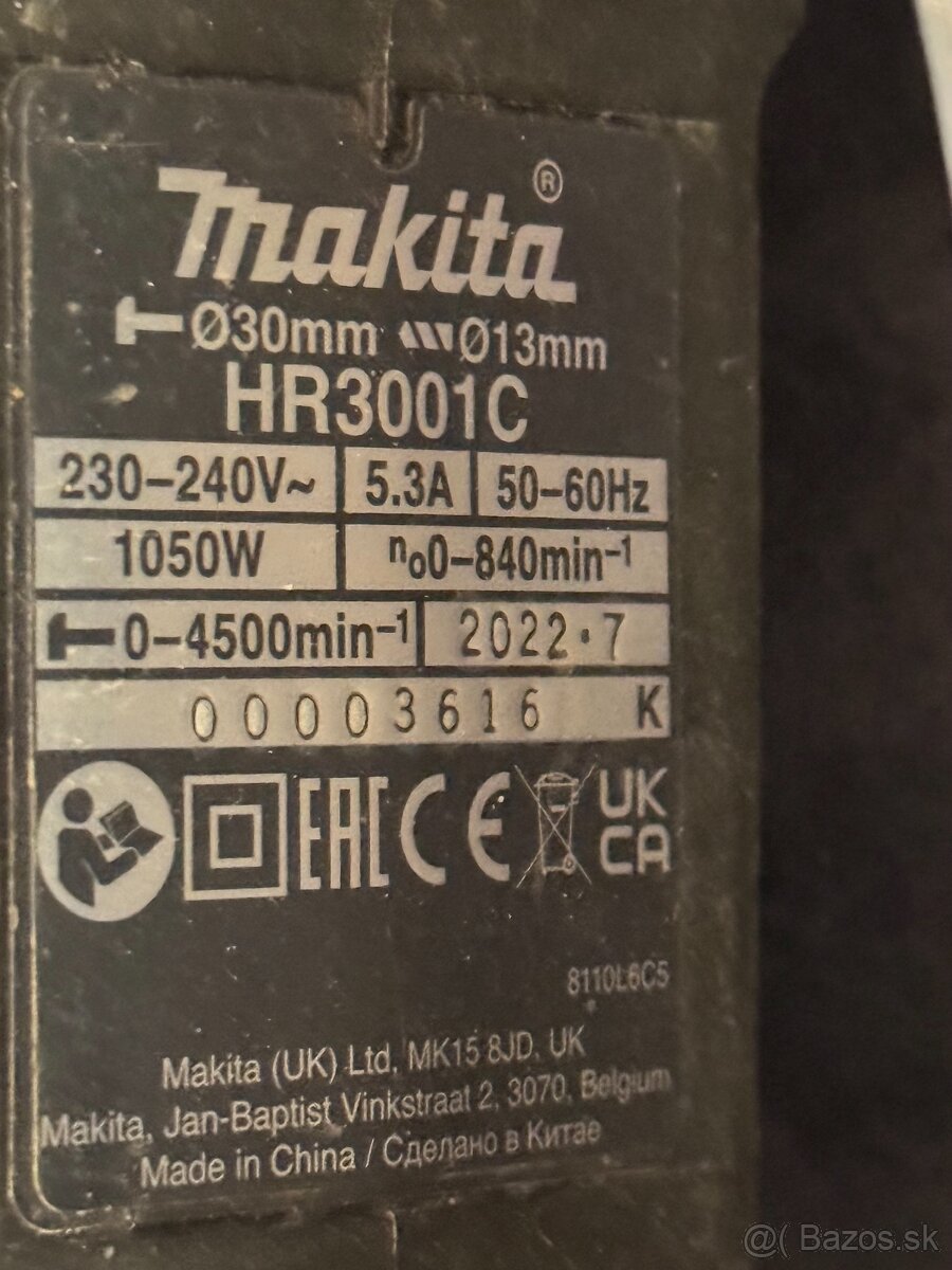 Kombinované kladivo Makita HR3001CJ - 6