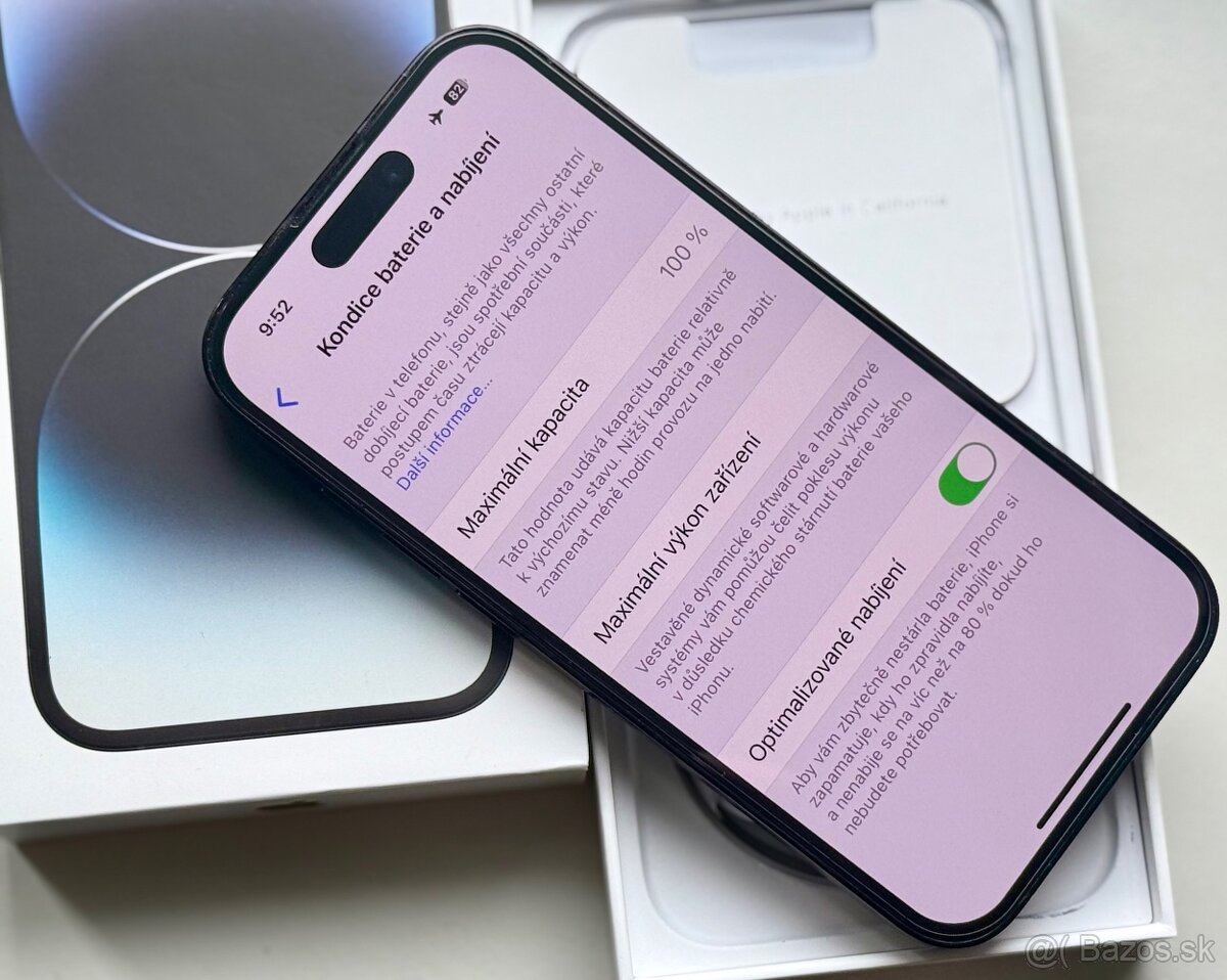 iPhone 14 Pro Max Space Black BATERIE 100% TOP - 6