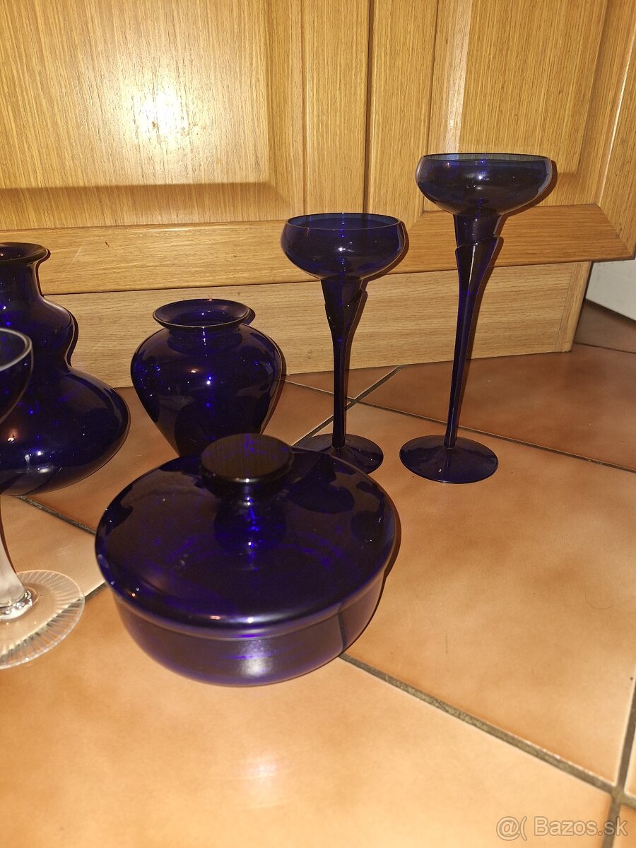 Modré kobaltove sklo - 6