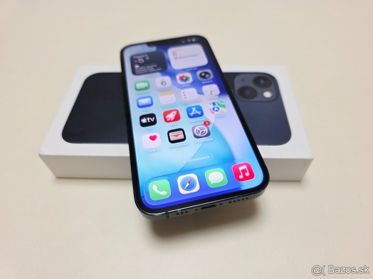 APPLE IPHONE 13 128GB MIDNIGHT,BATERKA 100% - 6