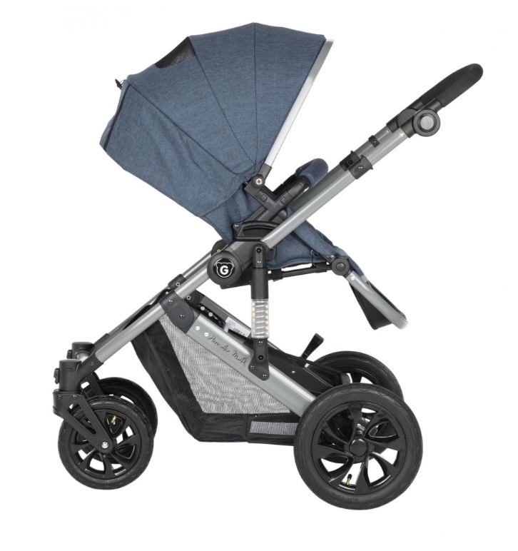 Kombinovaný kočárek HERO Air Max, G-mini, MODRÁ + ŠEDÁ, NOVÉ - 6