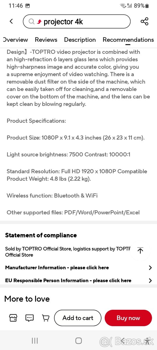 Toptro Tr82 projektor - 6