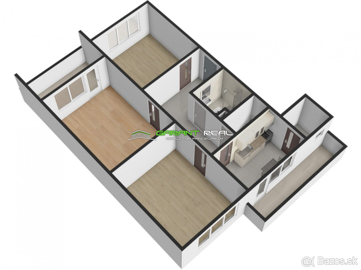 Predaj 3-izb. byt 88 m2, loggia, balkón, garáž, Prešov - 6