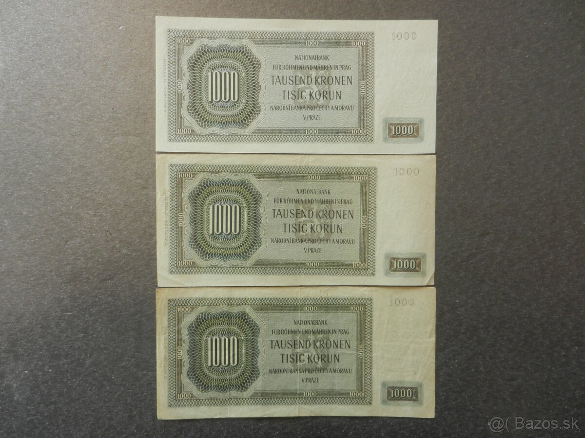 Bankovky protektorát 10 neperforované - 6