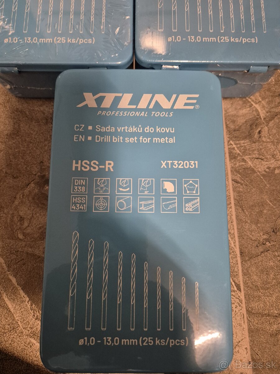Sady vrtákov do kovu XT Line v plechovej krabičke - 6