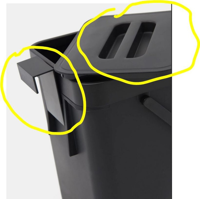 NOVY nahradny vrchnak a uchytenie na zavesny smetny kos - 6